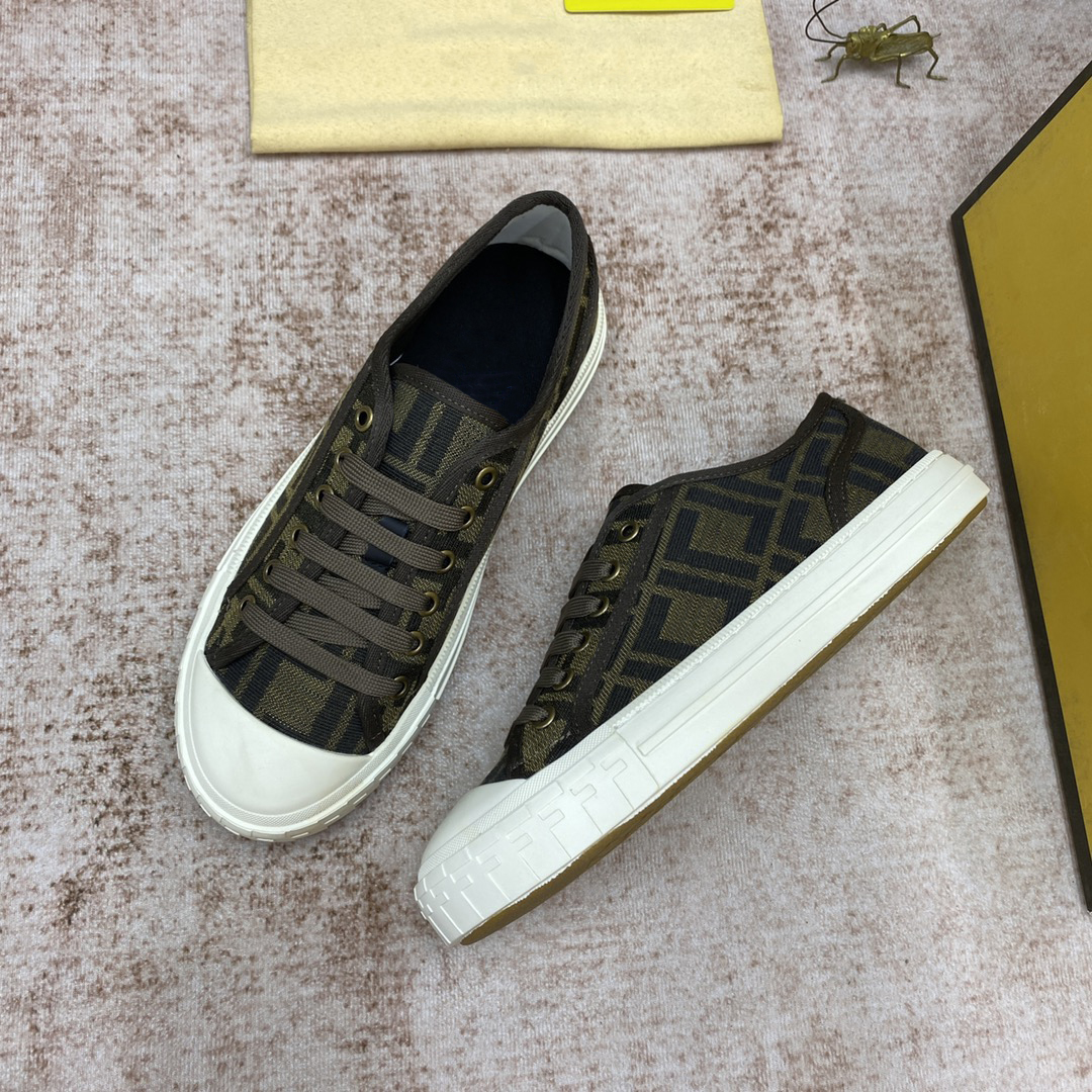 

2023 High-quality FF shoes men designer double lace-up casual shoes for men sneakers comfortable beautiful Classic trainers