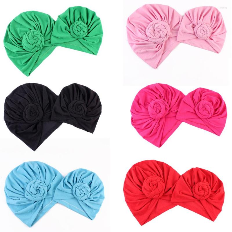 

Hair Accessories Mommy And Me Cotton Blend Handmade Hat Women Caps Baby Girls Turban Hats Twist Knot Headwear, 2baby red