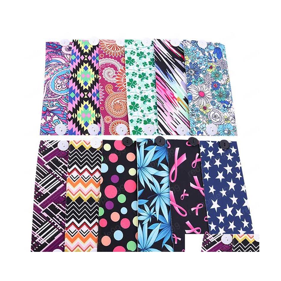 

Headbands Soft Earmuff Headband With Button For Face Er Print Outdoor Yoga Sweatabsorbent And Quickdrying Headwear Hair Accessories Dhgtm