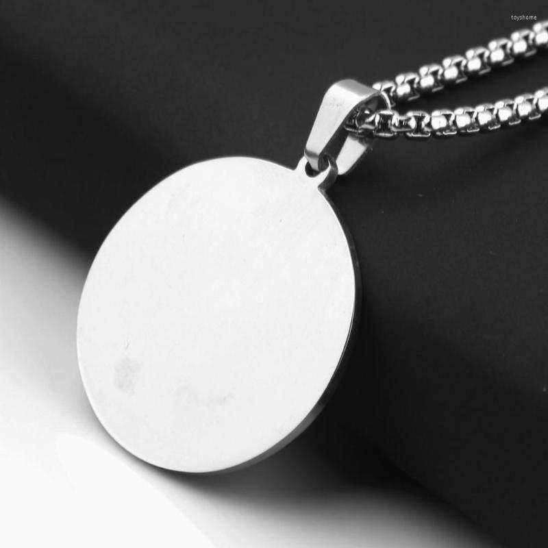 

Pendant Necklaces Polished Never Fade Stainless Steel Silver Color Smooth ID Men's Boy's Jewelry Necklace Free Box Link Chain