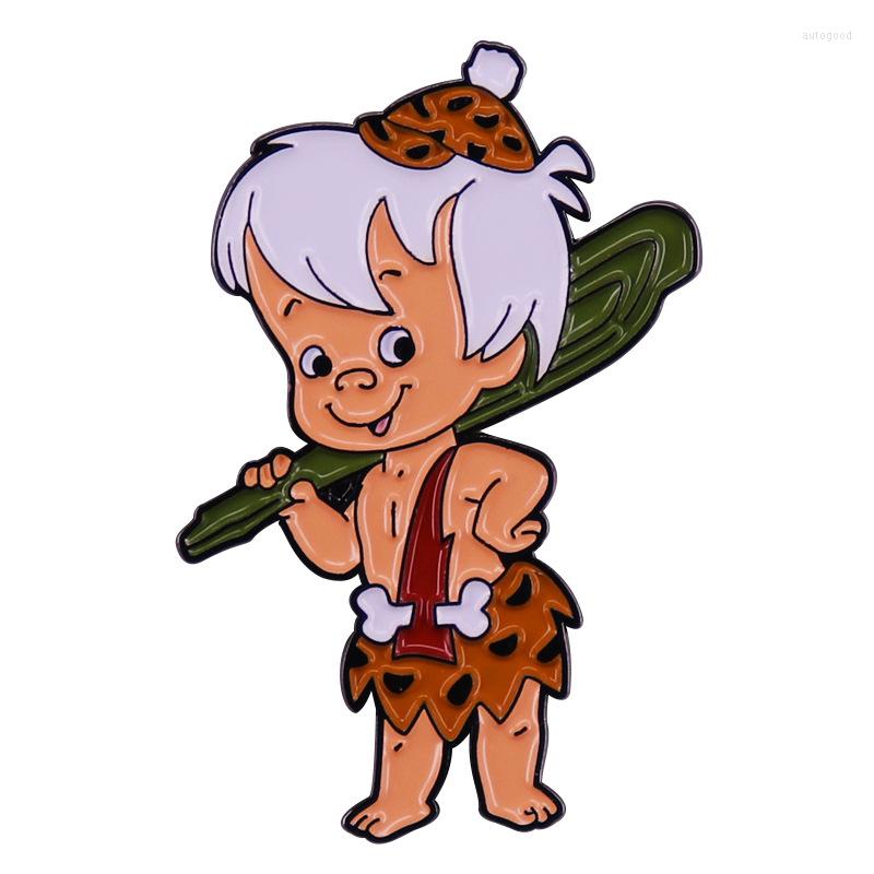 

Brooches The Flintstones Brooch Cartoon Movie Character Metal Badge Bag Accessories