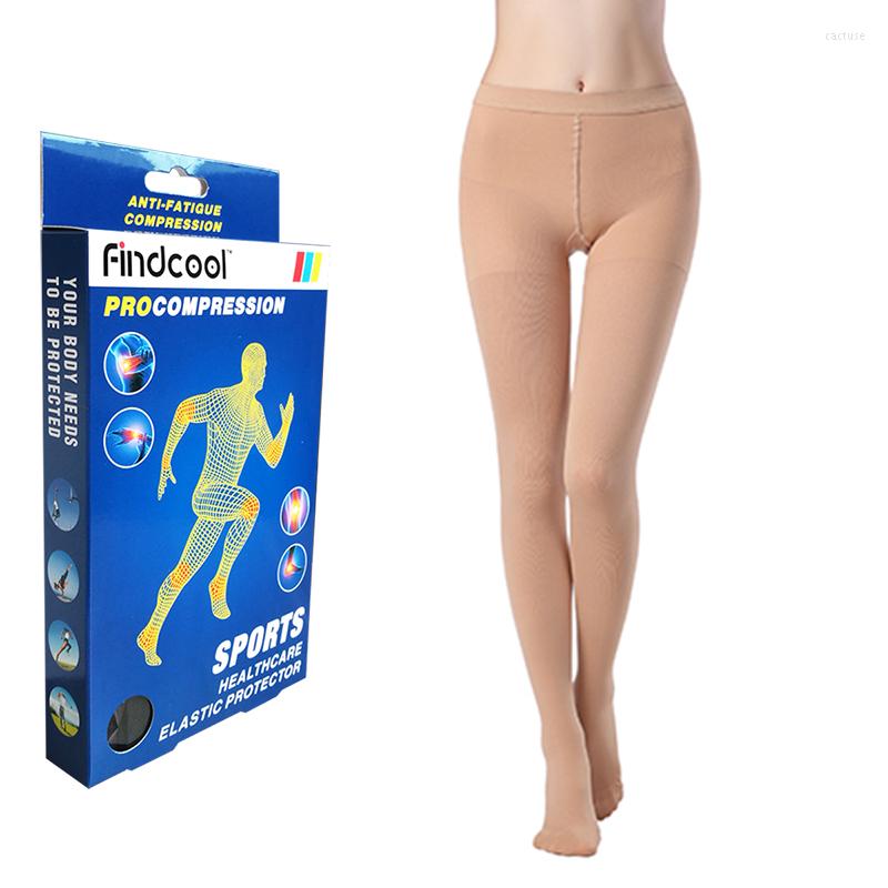 

Active Pants Yisheng Compression Pantyhose 20-30mmHg Stocking Pressure Nylon Stockings Stovepipe, Black open toe