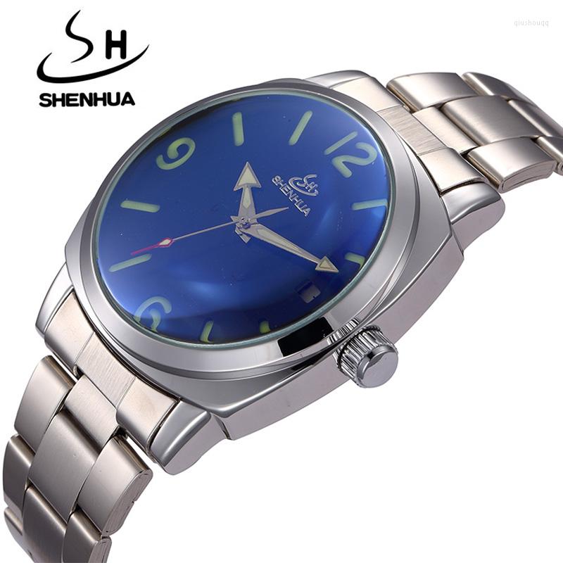 

Wristwatches SHENHUA Luxury Top Brand Men Mechanical Automatic Self Wind Wrist Watch For Male Waterproof Date Clock Montre Homme