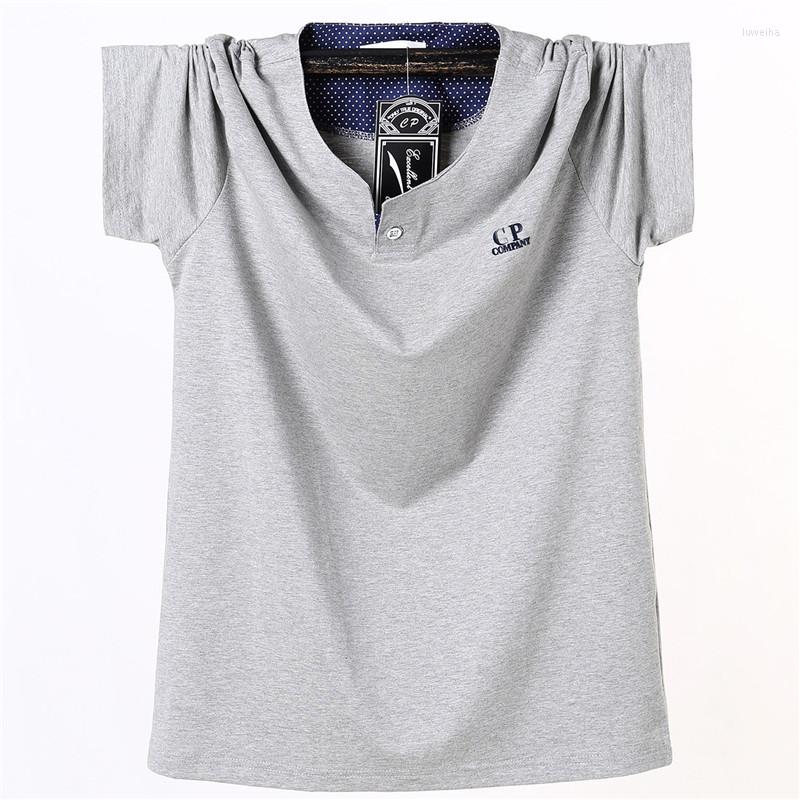 

Men's T Shirts 2023 Large Size Summer Brand Short-sleeved Shirt Men L-6XL Solid Color Cotton O Collar, White