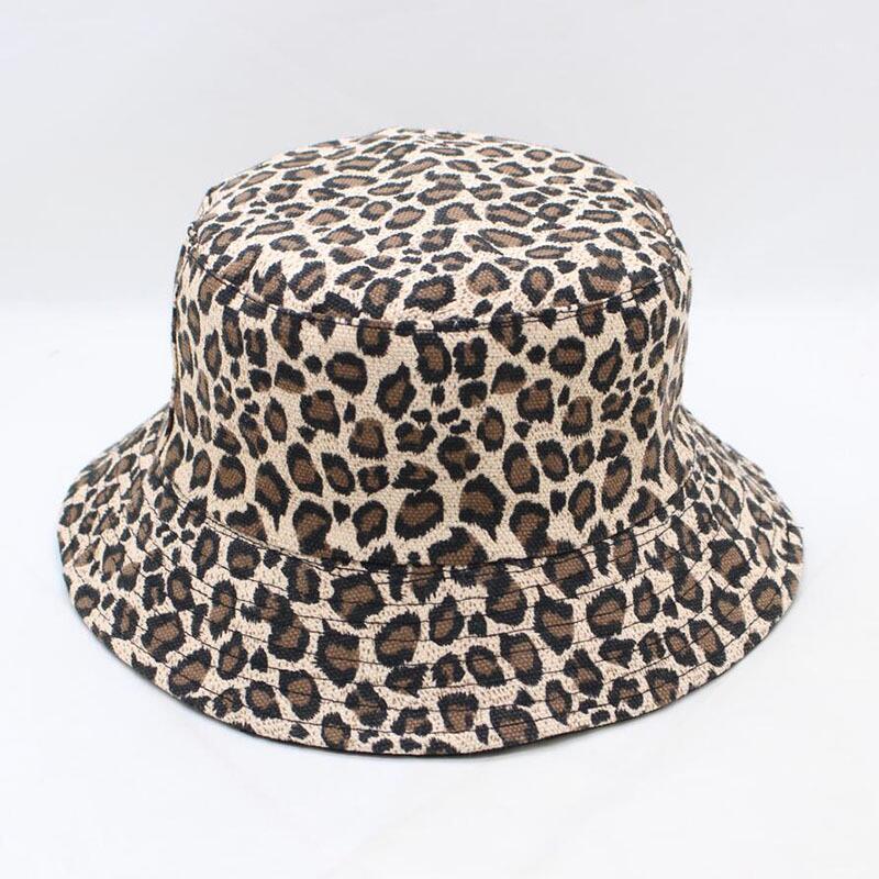 

Cloches 2023 Fashion Summer Reversible Cappello Pescatore Leopard Fisherman Caps Bucket Hats For Womens Ladies1