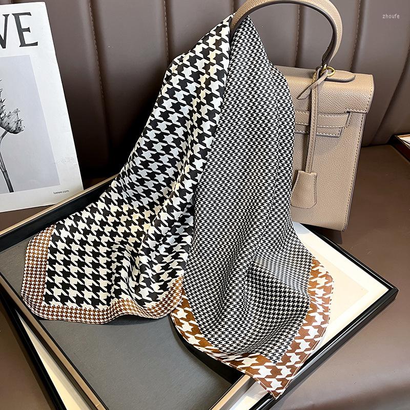 

Scarves 2023 Design Pure Silk Square Scarf Women Lady Neck Neckerchief Bandana Spring Foulard Female Shawl Elegant