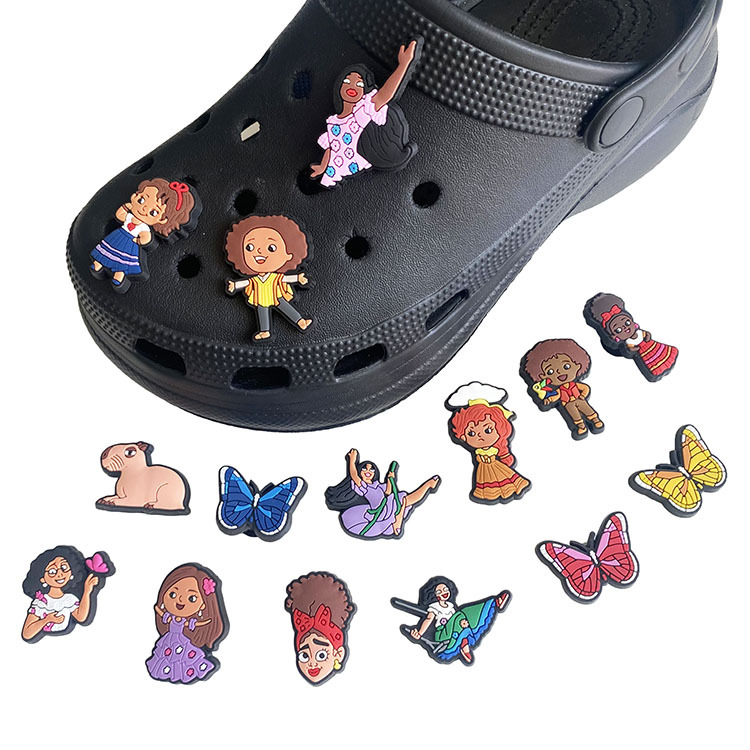 

Anime charms wholesale childhood memories magic girls funny gift cartoon charms shoe accessories pvc decoration buckle soft rubber clog charms, Equally mixed colors