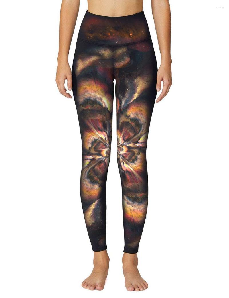 

Active Pants Novelty Flowers Gradient Women' Moisture Wicking Cycling Capris Unique Athletic Leggings Gym Training Activewear