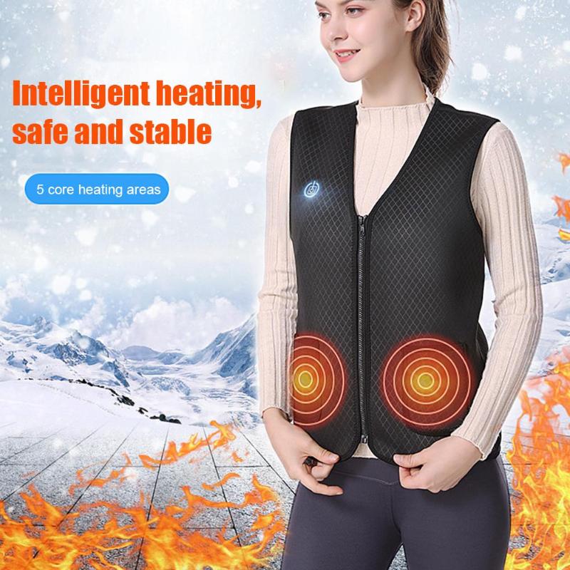 

Men's Tank Tops Women Men Fishing Temperature Control Skiing Riding Soft Electric Heating Vest Magnetic Therapy USB Charging Winter Warm, Picture shown