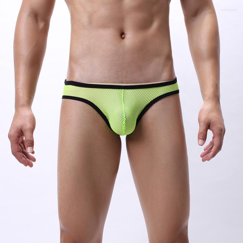 

Underpants Mens Sexy Briefs Mesh See Through Erotic Hollow Out U-convex Pouch Underwear Calzoncillos Hombre Slip Gay Panties Micro Bikini, Black