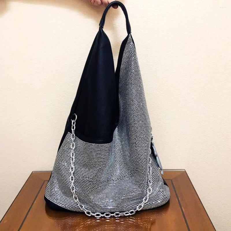 

Evening Bags Luxury Handbags Women Designer Crossbody Bag Female 2023 Purses Large Brand Handbag High Quality Diamond Tote Bolsa, Black