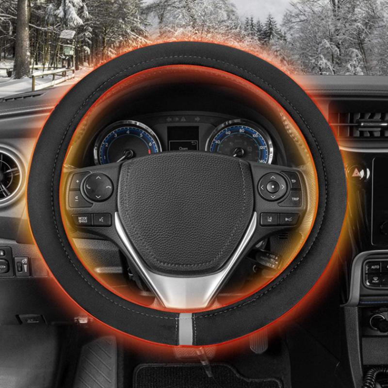 

Steering Wheel Covers Car Cover 12V Heated Lighter Charger Skidproof Protector