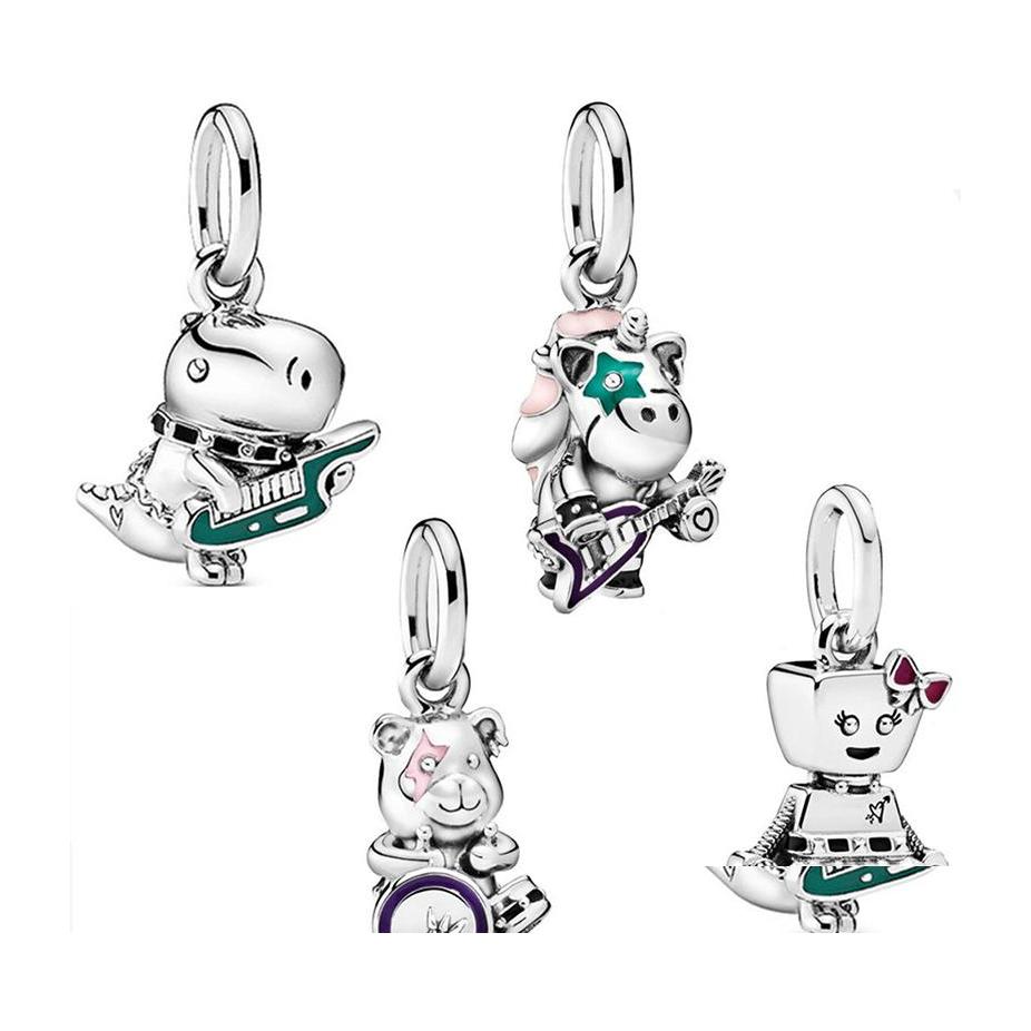 

Charms Sier Plated Alloy Loose Beads Cartoon Pendant Fit Original Bracelets Necklaces Children Gift Diy Jewelry Drop Delivery Findin Otu5H