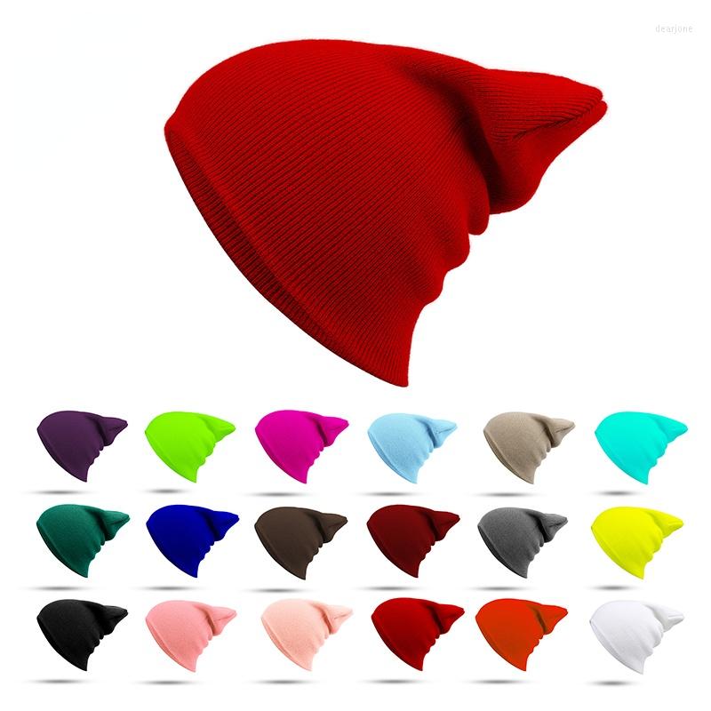 

Hats Cotton Winter Outdoor Female Skullies Beanies Unisex Casual Solid Color Knitted Hedging Cap For Adult Hip Hop DIY Headgear, White