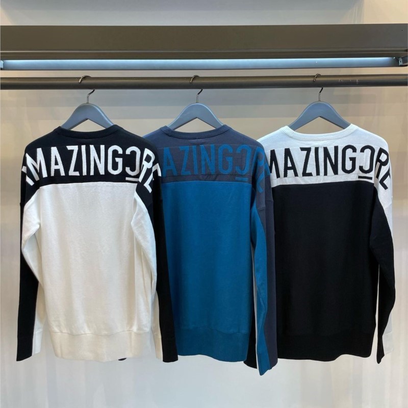 

Outdoor TShirts Mens Golf Crewneck Pullover Sweater Long Sleeve Sweaters 230203, White