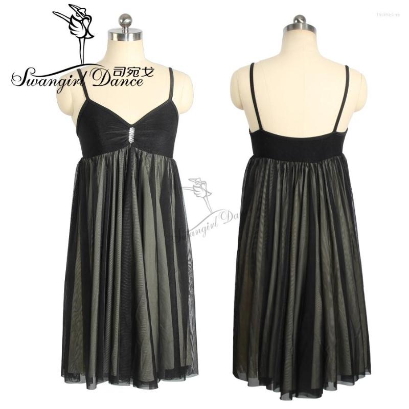 

Stage Wear Red Lyrical Ballet Dress For Gilrs Girl Dancewear Women Adult Ballerina CostumesSD4027, Black