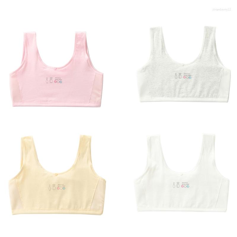 

Camisoles & Tanks Teen Girls Double Layer Training Bra Cute Bowling Print Underwear Mesh Vest Top F3MD, Gray
