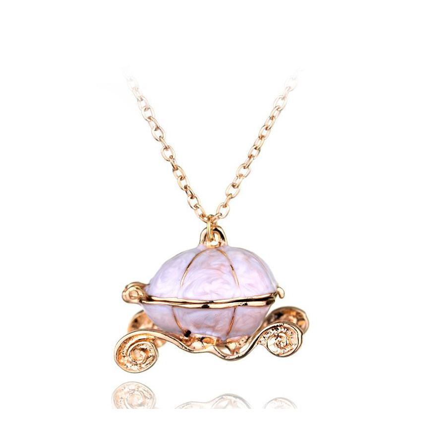 

Pendant Necklaces Fashion Gold Color Magic Pumpkin Car Long Chain Necklace Women Party Club Personalized Boho Choker Jewelry Vipjewe Dhtbc