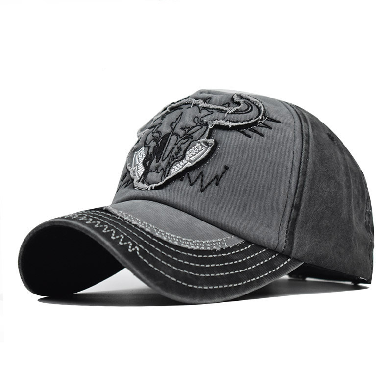

Ball Caps Washed Cotton Baseball For Men Embroidery Vintage Bull Women Hats Casquette Sport Hombre 230203