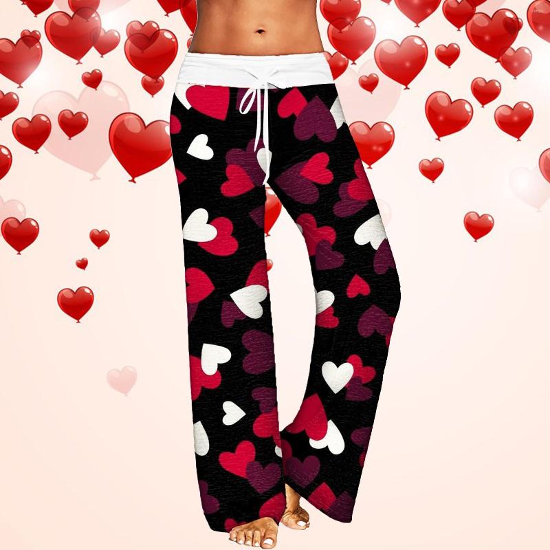 

Women' Sleepwear Womens Valentine' Day Home Pants Women' Loose Herat Printed Sleep Femme Outfits Bottoms Pyjamas #t2g, Sky blue