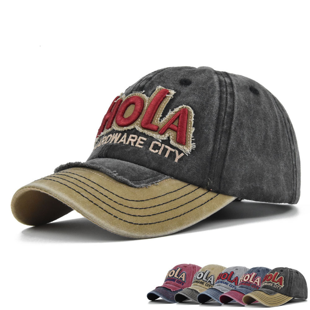 

Ball Caps Retro Washed Cotton Baseball For Men Hat Embroidery Casual Double Color Cap Women Dad Hip Hop 230203