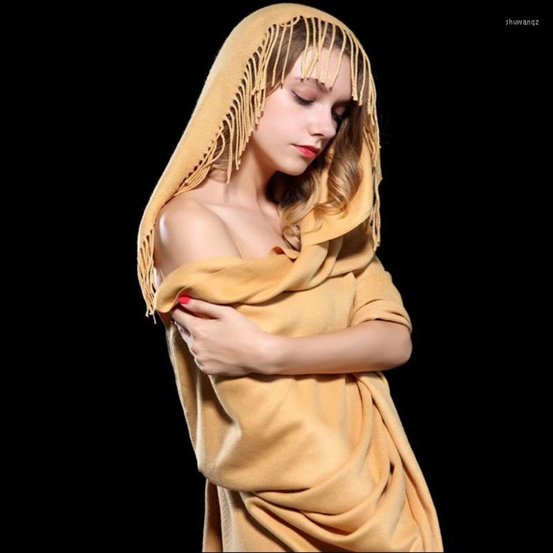

Scarves Scarf Luxury 2023 Plain Pashmina Cashmere Women Cape Poncho Wrap Shawls And Winter Shawl Bandana