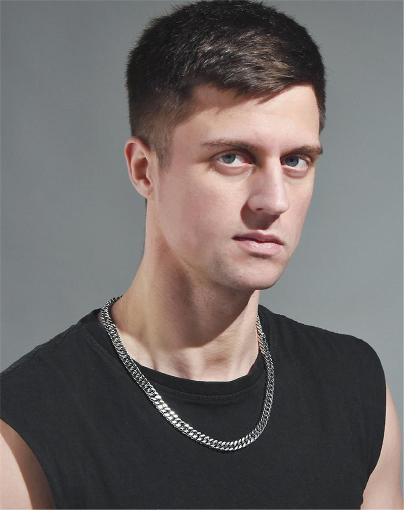 

Pendant Necklaces 316L Stainless Steel Hip Hop Titanium Cold Wind Thick Chain Cuban Necklace No Fade