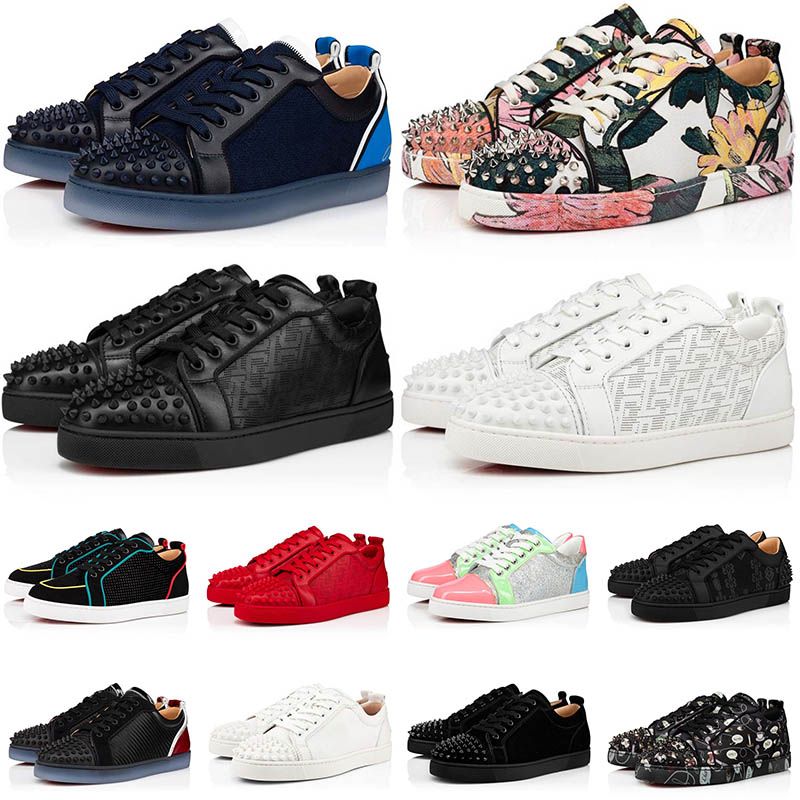 Designer Christians Chaussures 5a Qualité Ss Chaussures Habillées pour Femmes Hommes Taille 13 Spikes Mocassins Graffiti Casual Bottes Sneaker l