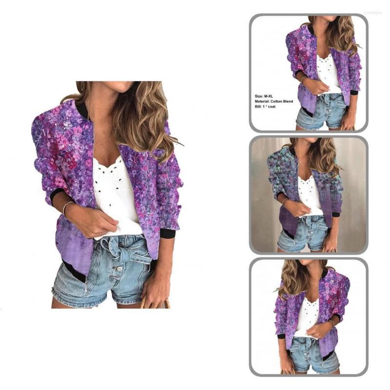 

Women's Jackets Windproof Stylish Long Sleeve Zipper Closure Casual Jacket Autumn Winter Lady Coat Outerwear, Purple lavender