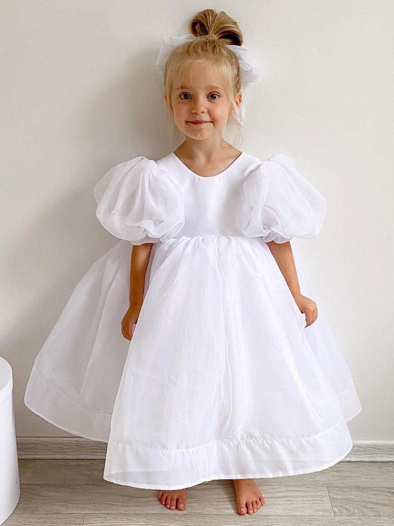 

Girl Dresses Mvozein Ivory Fluffy Flower Dress Princess Elegant Bow First Communion Little Bride Birthday, Orange