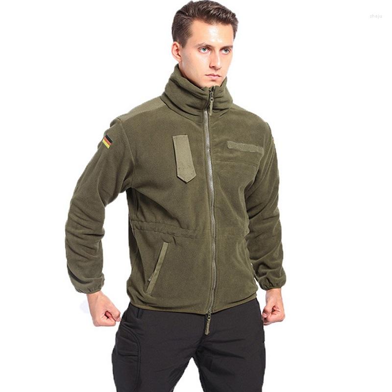 

Men' Jackets ZOGAA Men' Slim Fit Stand Collar Warm Fleece Jacket Outdoor Sports Windproof Zipper Polar, Army green