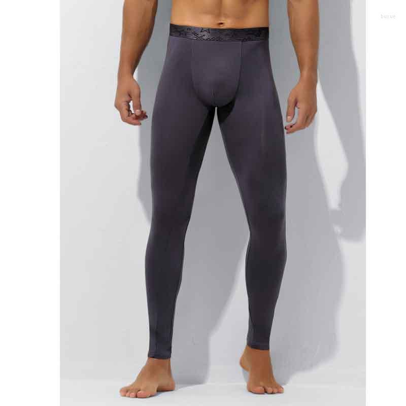 

Men's Sleepwear Thin Men Thermal Underwear Long Johns Autumn Winter Bottoming Trousers Warm Underpants Male Legging Tight -XXXL, Red