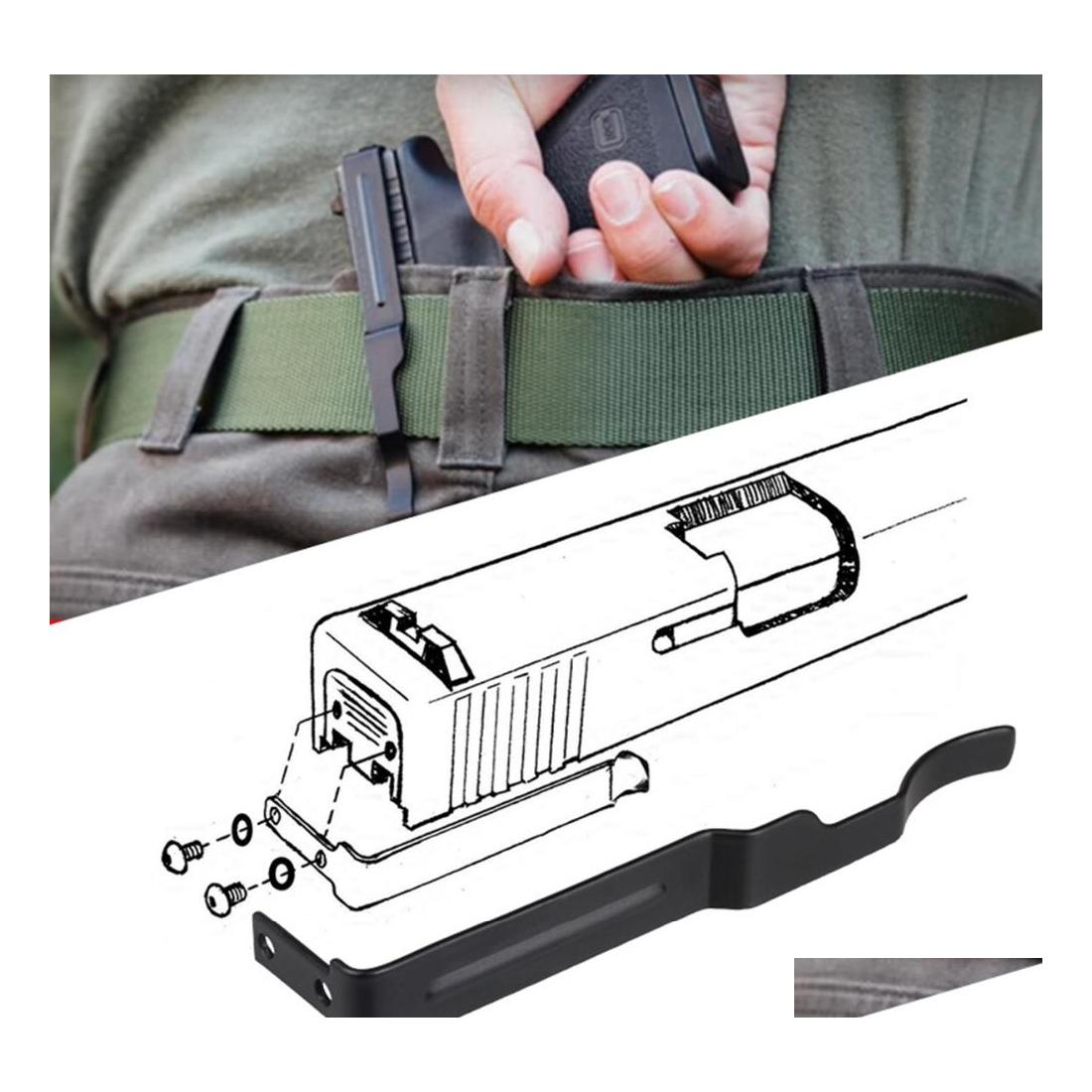 

Tactical Accessories Concealed Gun Belt Clip Holster G17 19 22 23 24 25 26 27 28 30S 31 32 33 34 35 36 Carry Pistol Slides Drop Deli Dhh4F