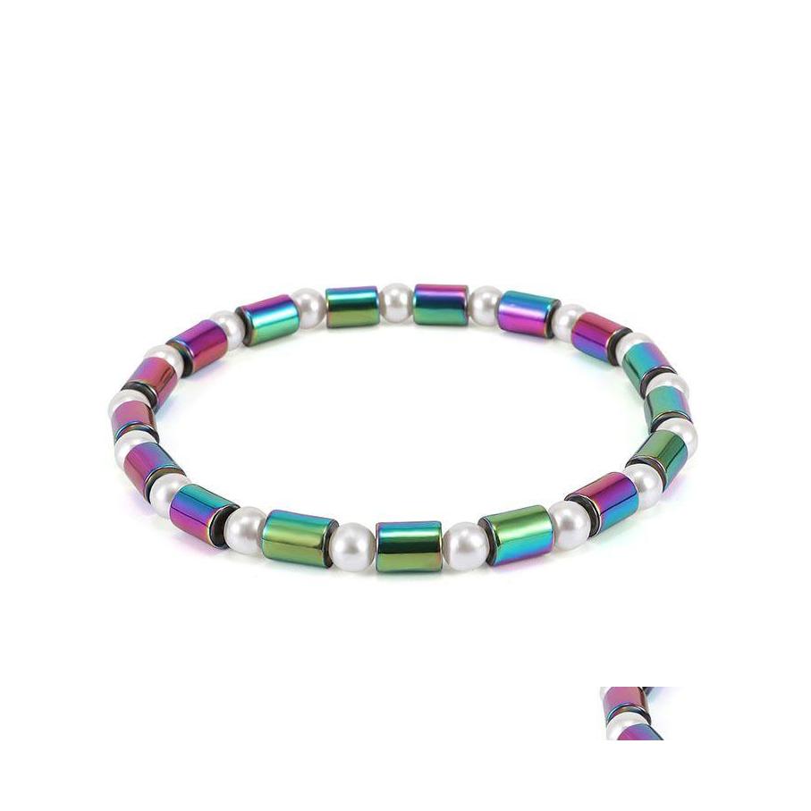 

Anklets Slimming Anklet Bracelet Magnetic Therapy Colorf Gallstone Hematite Chain Stimating Acupoints Slim Fat Drop Delivery Jewelry Oti0N