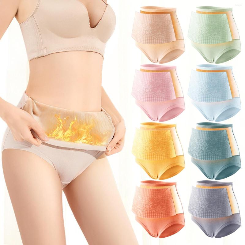 

Women's Panties Women Mid Waist Pure Cotton Breathable The Warm Velvet To Keep Womens Undies Size 9