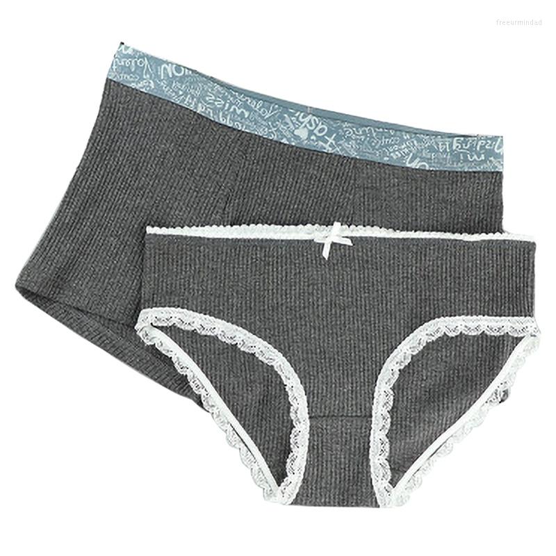

Underpants Sale Couple Panties Fresh Color Lace Breathable Cotton Women's Mens Underwear Boxers For Lovers, Qa170