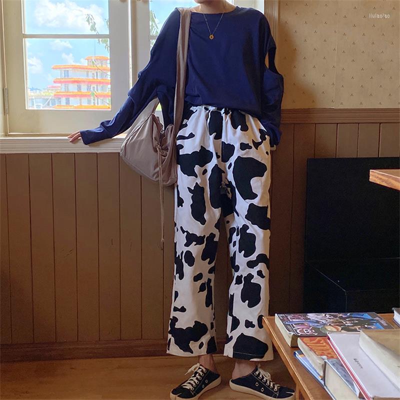 

Women's Pants Women's Trousers Japanese Kawaii Harajuku Ulzzang Lovely Personality Loose Milk Female Cute Clothing For Women, White