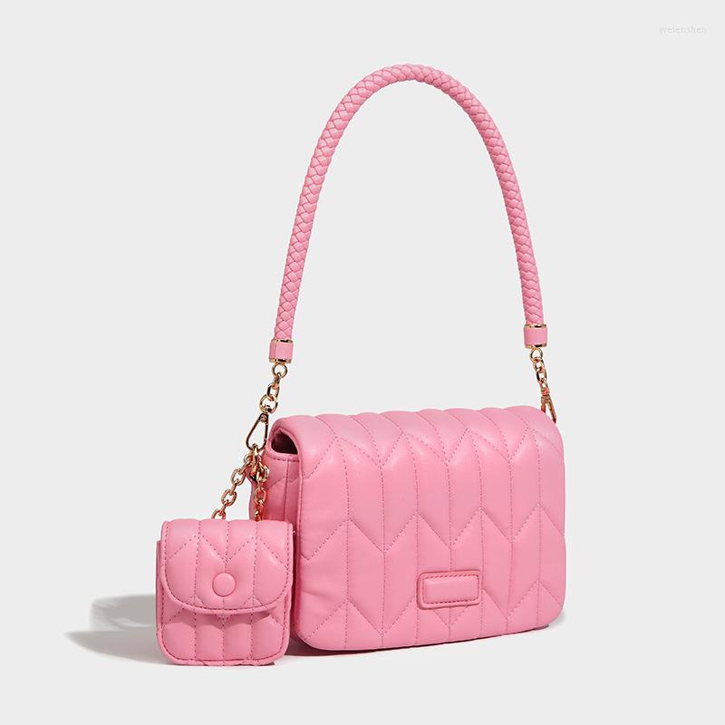 

Evening Bags Brand Designer Premium Cotton Winter Padded Shopping Women Messenger Fashion Quilted Women's Handbags, J4