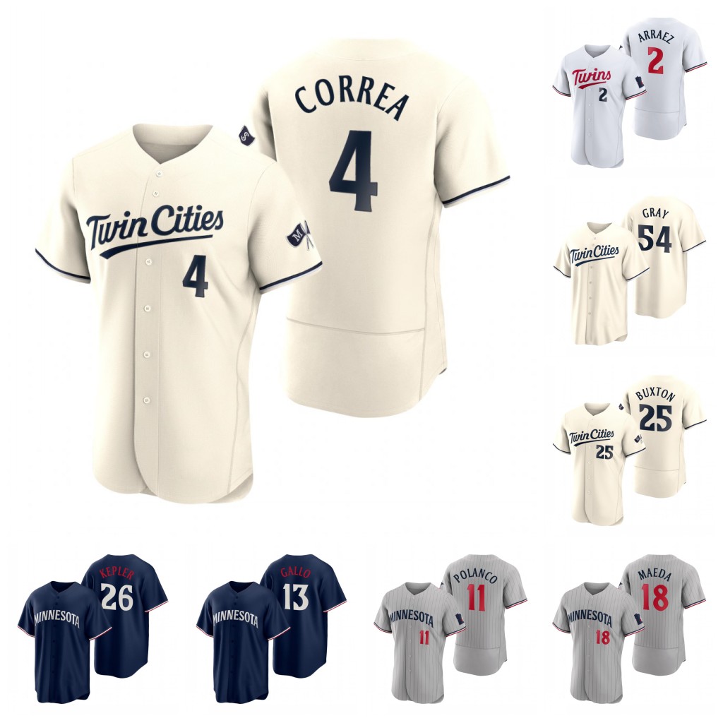 

Minnesota 4 Carlos Correa 2023 Twins Jersey Joey Gallo Byron Buxton Jorge Polanco Joe Ryan Max Kepler Alex Kirilloff Jhoan Duran Gary Sanchez Royce Lewis Kenta Maeda, White youth s-xl