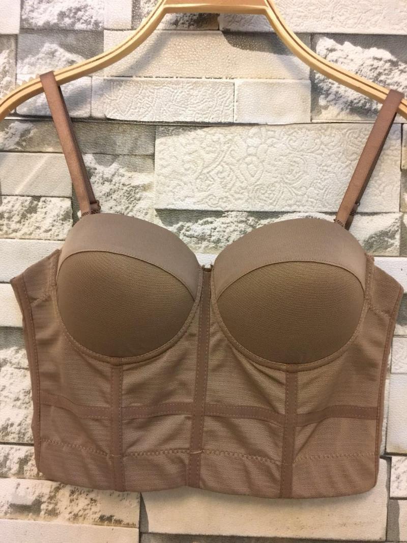 

Women' Tanks 2023 Korean Selling Thin Sexy Tight Personality Hollow Chest Vest Women Sleeveless High Street Bustier Crop Tops, Gray