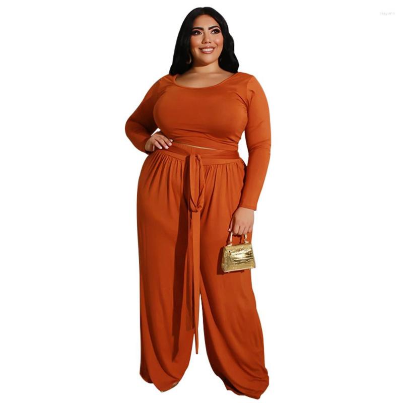

Tracksuits Women Plus Size Autumn Winter Long Sleeve Crop Tops Straight Wide Leg Pants Two Pieces Sets 2023 Fall Clothes Streetwear, Army green