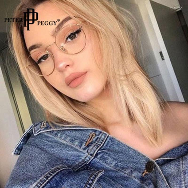 

Sunglasses Frames Fashion Round Eyeglasses Women Optical Prescription Glasses Frame Transparent Lens Eyewear Luxury Designer Unisex