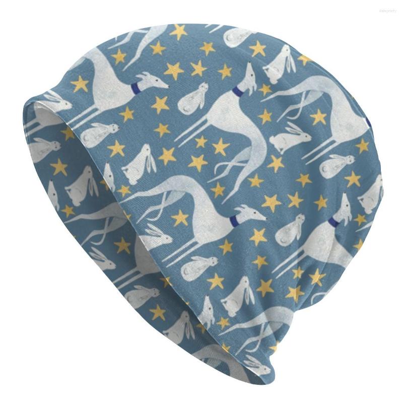 

Berets Fashion Galgo Hare And Stars Skullies Beanies Women Men Winter Warm Slouchy Beanie Hat Greyhound Whippet Dog Knitted Bonnet Cap, 15