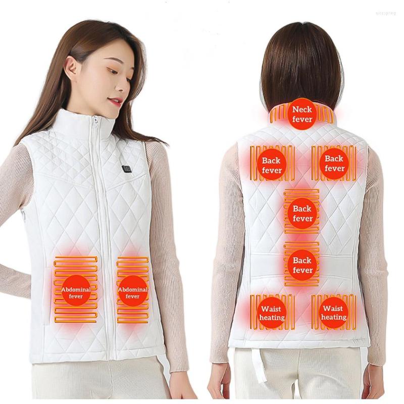 

Hunting Jackets 9 Areas Heated Vest Women USB Jacket Outdoor Winter Heating Thermal Clothing Graphene Heat Coat Sport, Black