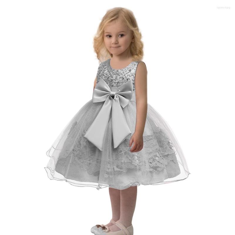 

Girl Dresses Pageant Gown Tulle Kids Party Dress Lace Formal Ball Gowns Children Height 110CM - 150CM Silver Flower For Weddings, 1153-blue