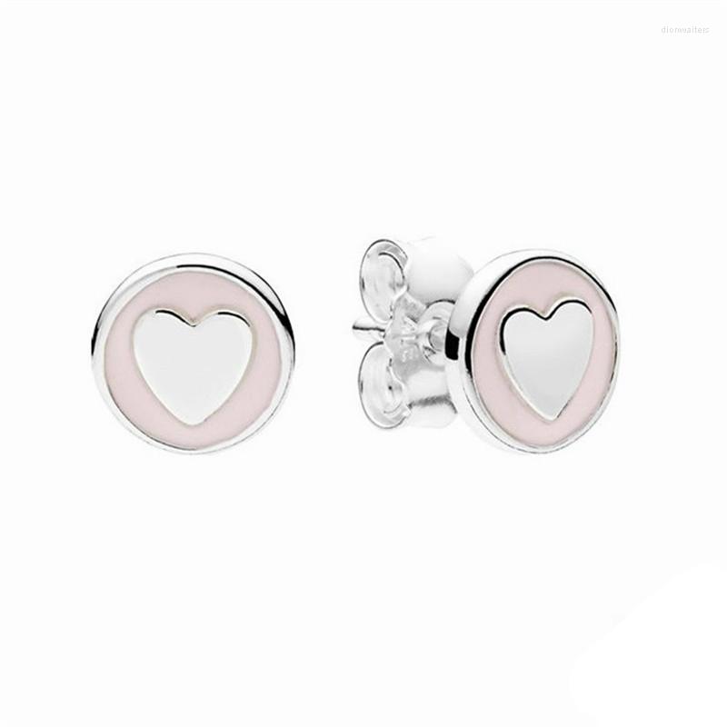 

Stud Earrings Heart Shaped 925 Silver For Women Pale Rose Mothers Day Gift