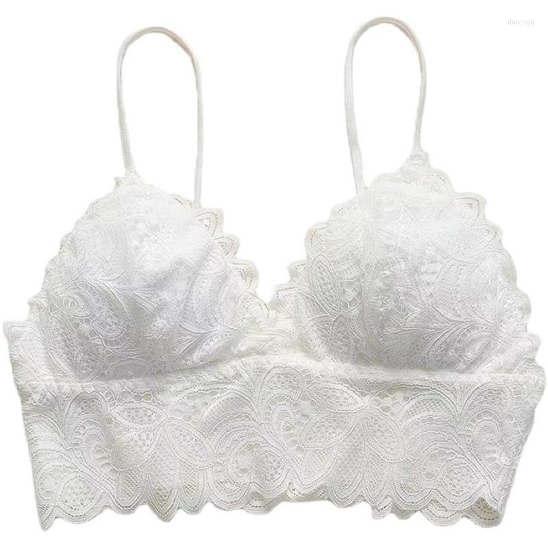 

Camisoles & Tanks Douhoow Lovely Girls Lace Female Sexy Solid Color Padded Push Up Simple Style Bottoming Suspenders Tank Tops, Black