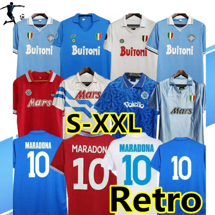 

87 88 Napoli Retro Soccer Jerseys Maradona vintage 89 91 93 1986 1987 1988 1999 Coppa Italia Naples classic Football shirts, 87-88 home