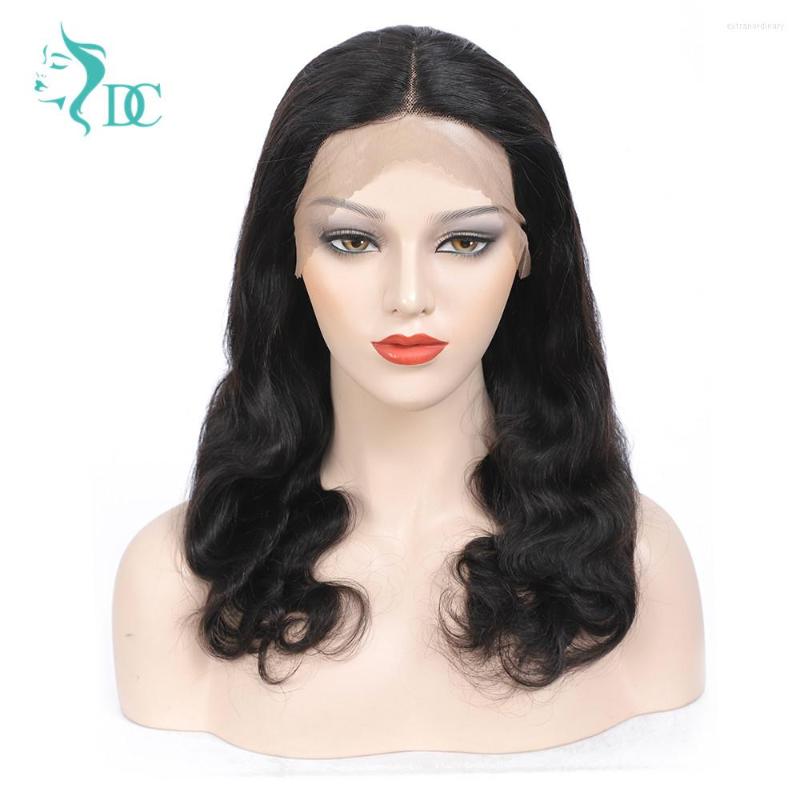 

Body Wave Lace Front Human Hair Wigs T Part Brazilian 8 - 30 Inch 150% 180% Density For Women, Natural color