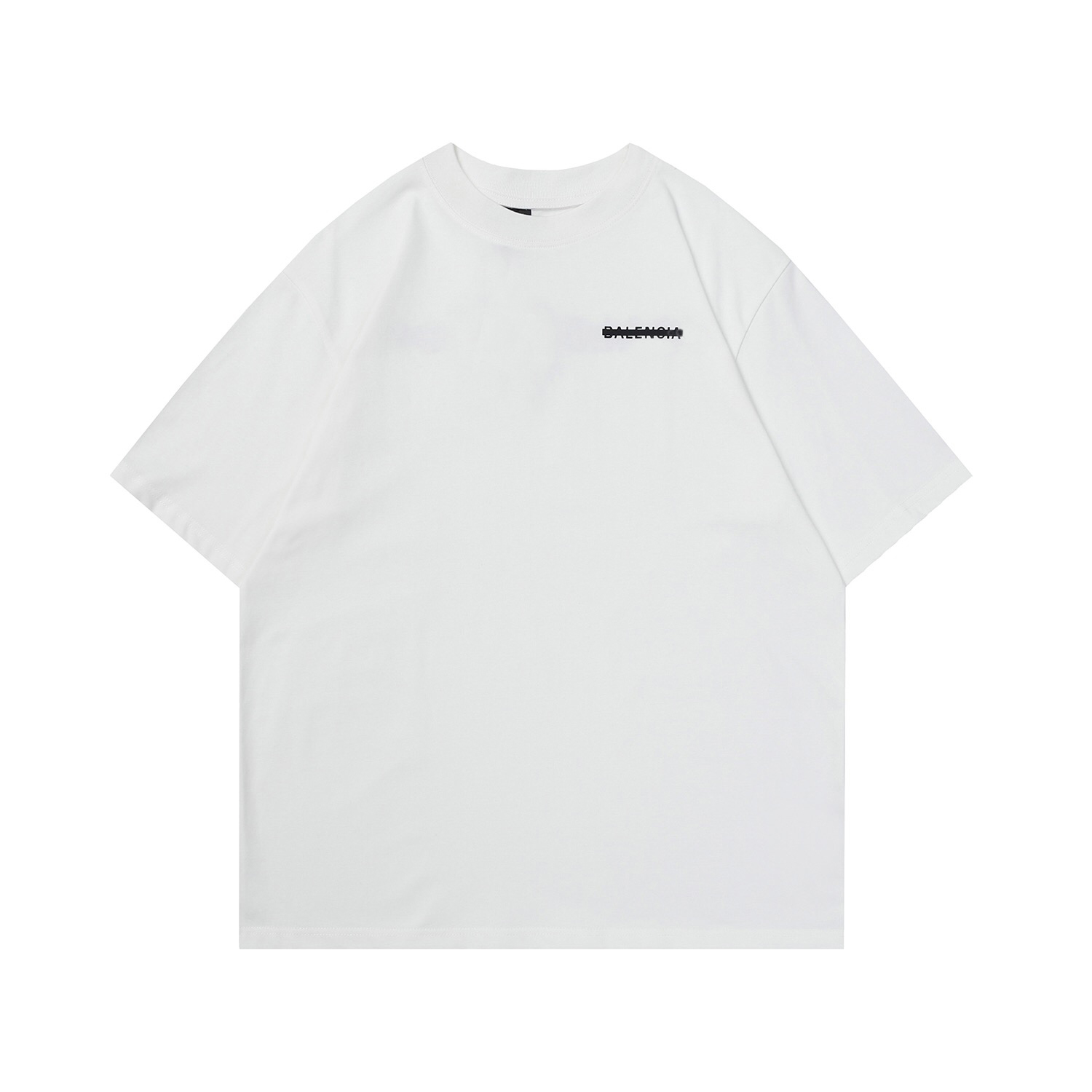 

New tops rubber strip printing letter short sleeve T-shirt white ink direct spray printing process exclusive customization for men and women in spring and summer, Black